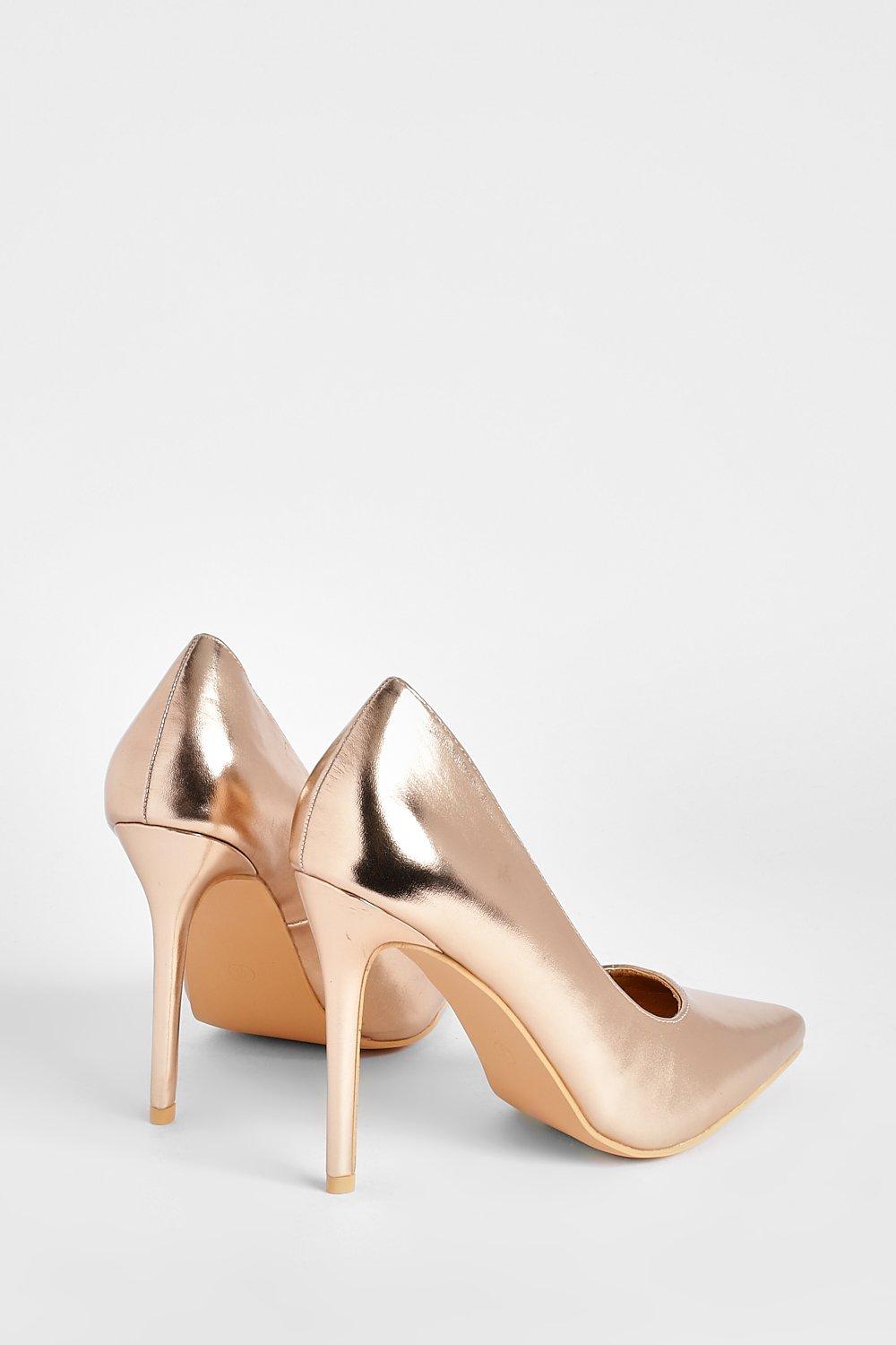 Rose gold hot sale shoes boohoo